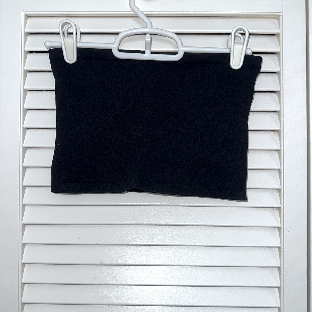 Free People Black Ribbed tube Top